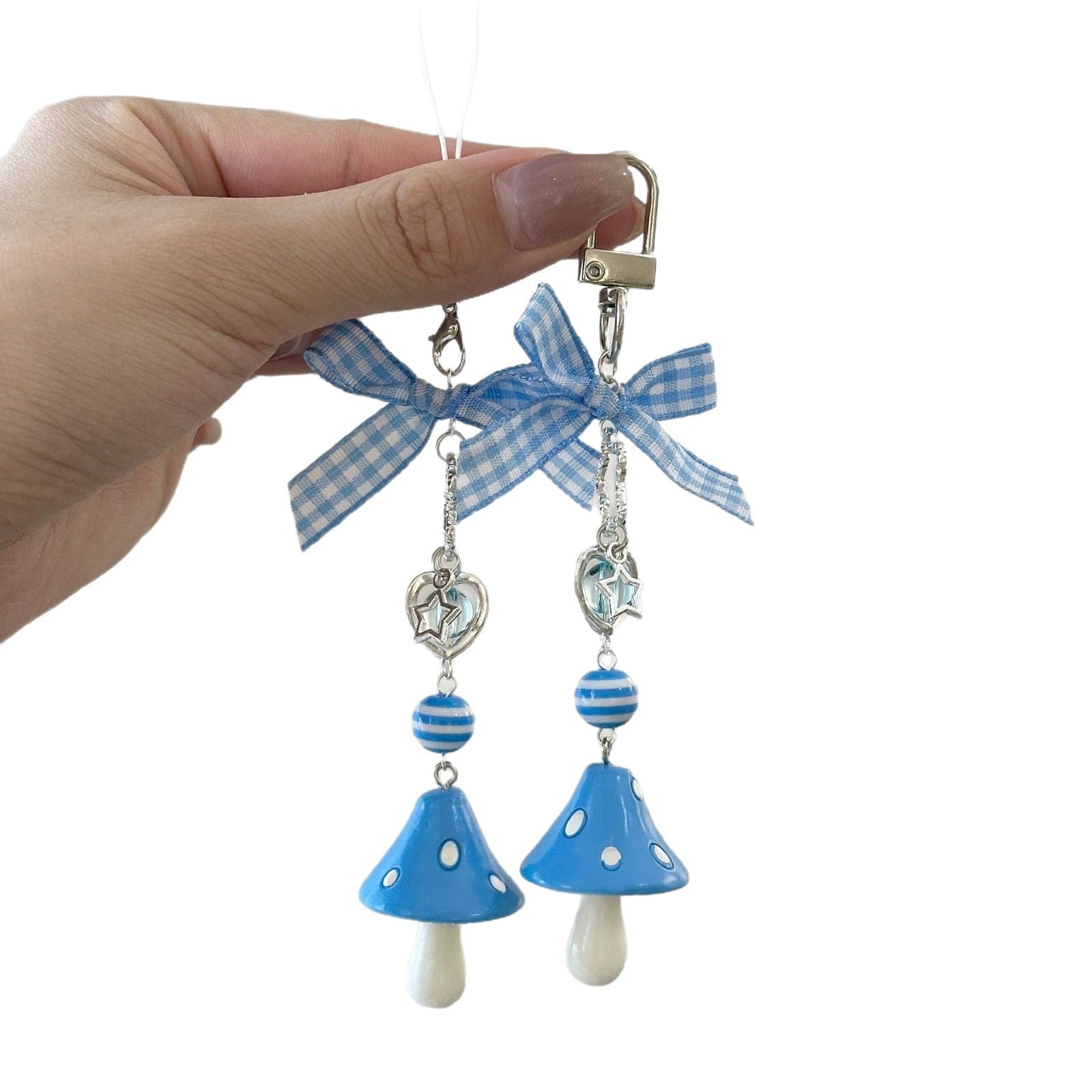 Wholesale  Plastic Blue Bow Keychains