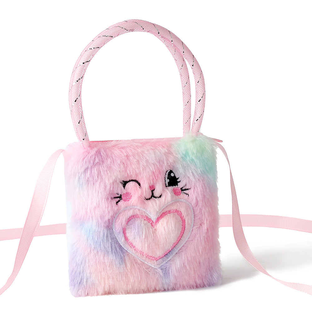Wholesale  Love Bear Plush Small Bag Wallet