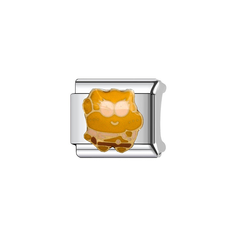 Bracelet de charme italien en gros 9 mm DIY SPLICAGE CIP CRÉATIF PENDANT BRACILABLE D'ECHEUR ACIER