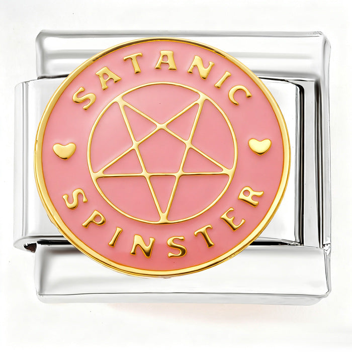 Wholesale Geometric circular oil painting fashion starry sky ocean sunset DIY Composable Bracelet Charms DIY Bracelets