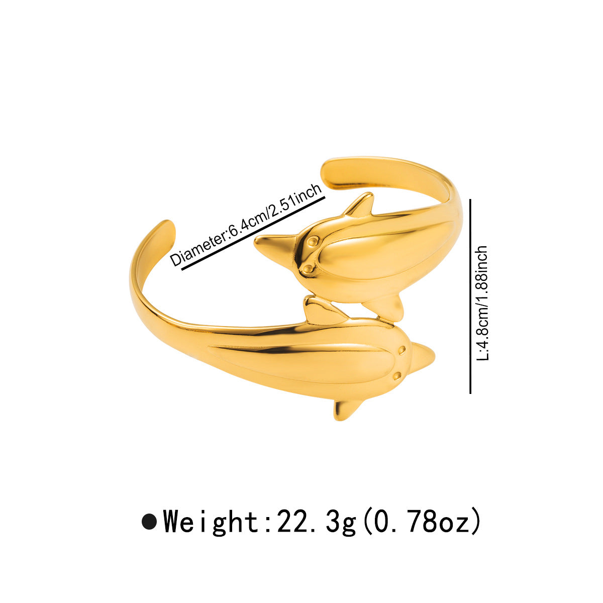 Wholesale Stainless Steel Open Starfish Ring Bracelet