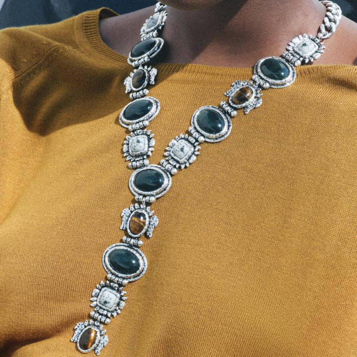 Wholesale Retro Baroque Style Fashion Resin Necklace