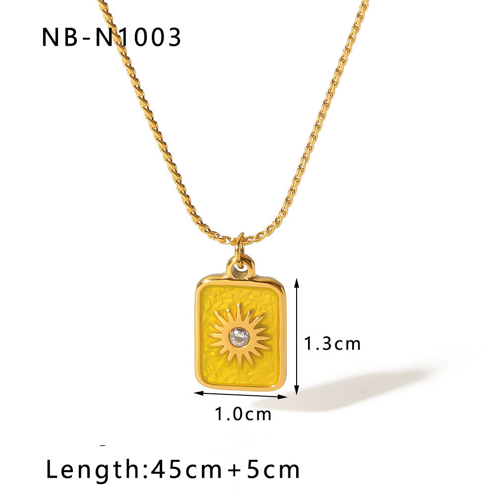 Wholesale Stainless Steel Water Drop Oil Necklace