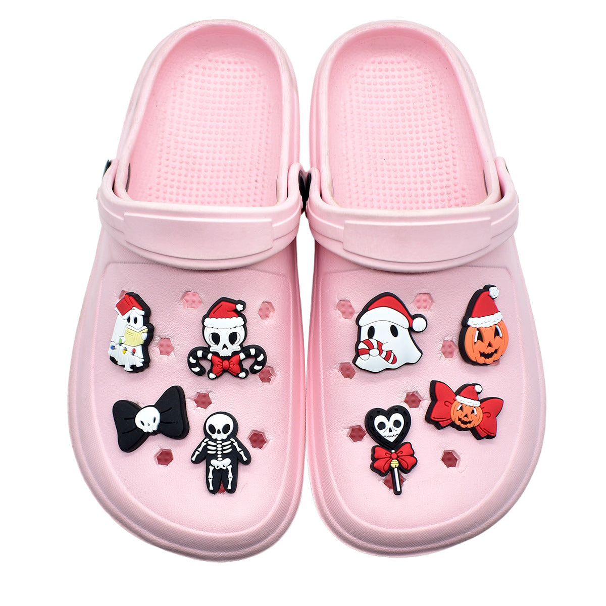 Wholesale  Random 100pcs Cartoon Christmas Nightmare Series PVC Soft Rubber Shoe Buckle Decoration