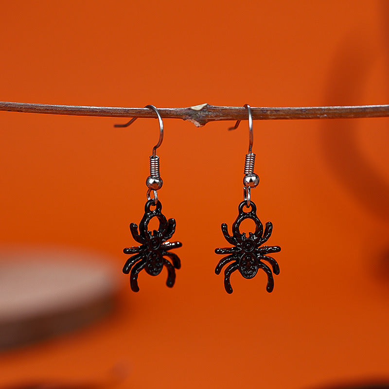 Wholesale Halloween Party Dark Ghost Bat Spider Skull Earrings ACC-ES-RongR001