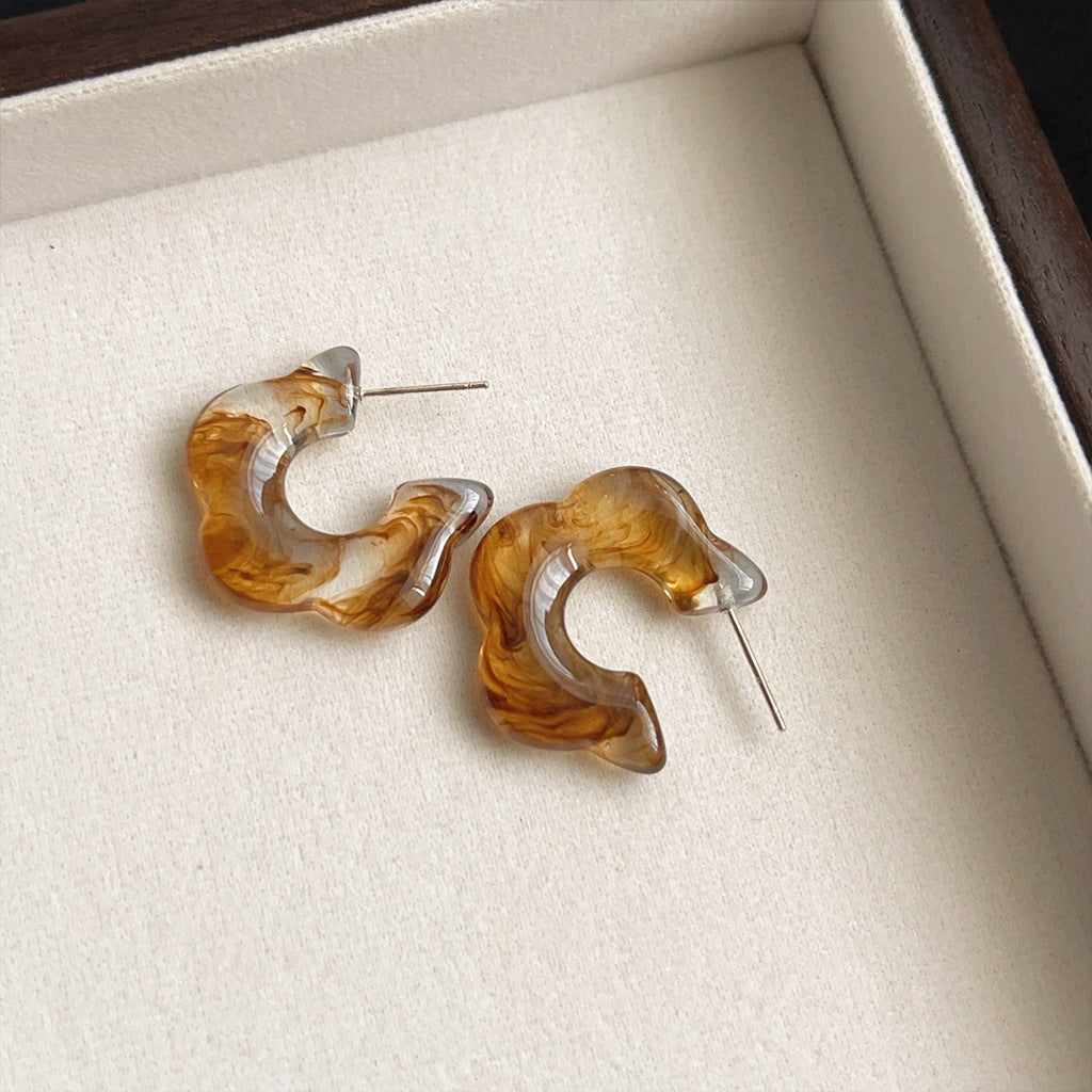 Wholesale Retro Vintage Maillard Cute Acrylic Earrings