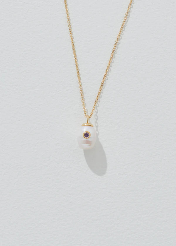 Wholesale Pearl Pendant Necklace December Birthstone Necklace