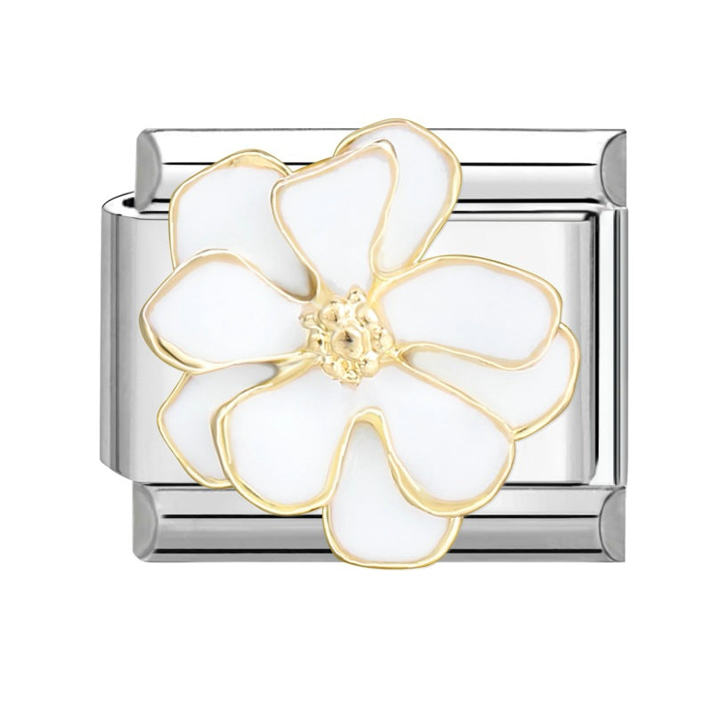 Wholesale Italian Charm Bracelet 9mm DIY Splicing Removable Stainless Steel Diamond Patch Composable Bracelet