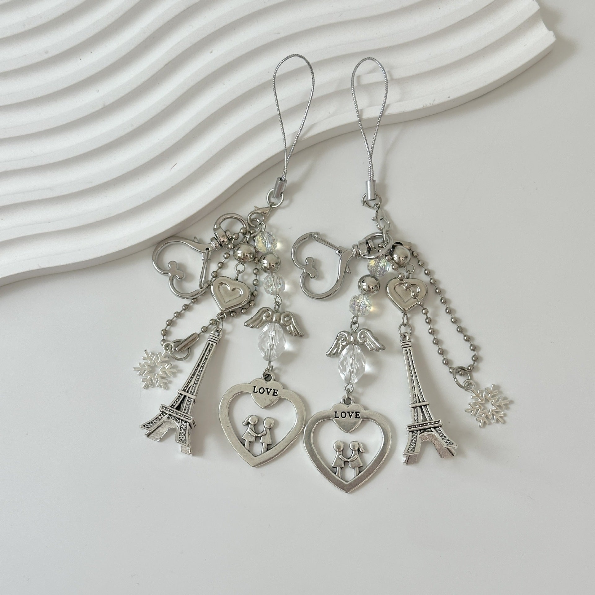 Wholesale  Peach Heart Keychain