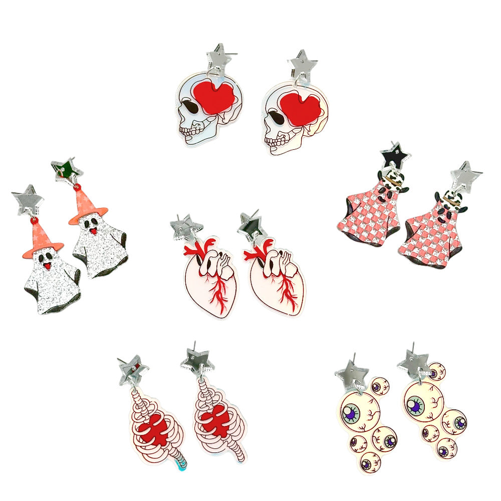 Wholesale Halloween Laser Acrylic Earrings ACC-ES-Weiw007