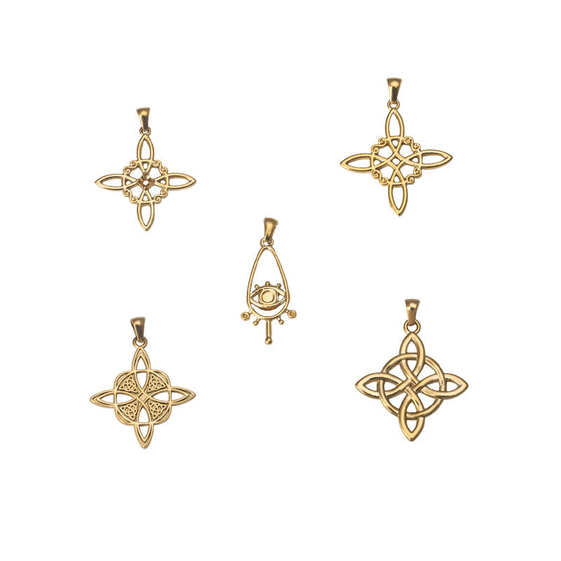 Wholesale Stainless Steel Golden Irish Celtic Knot Pendant