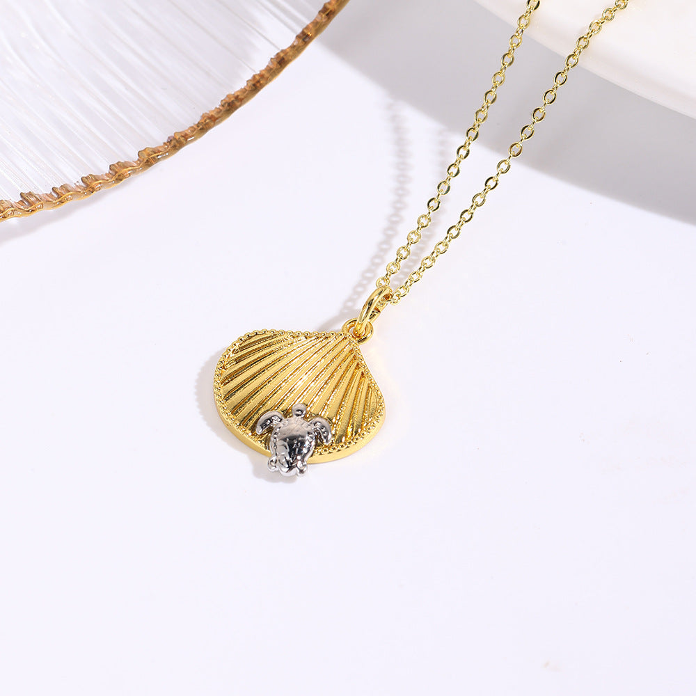 Wholesale  Pearl Starfish Turtle Scallop Necklace