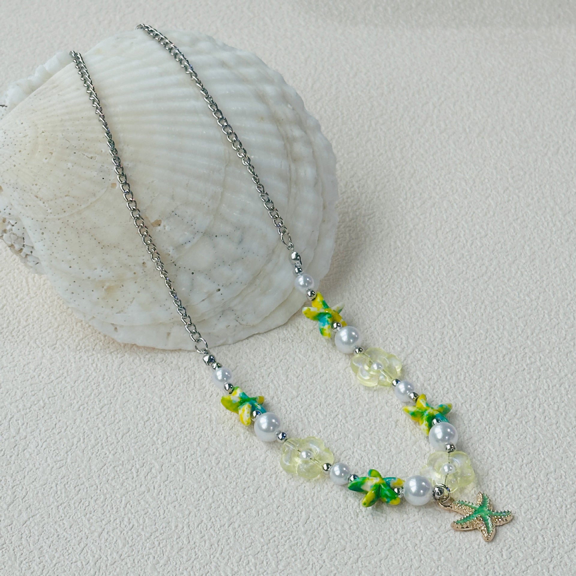 Wholesale Summer seaside pearl shell necklace