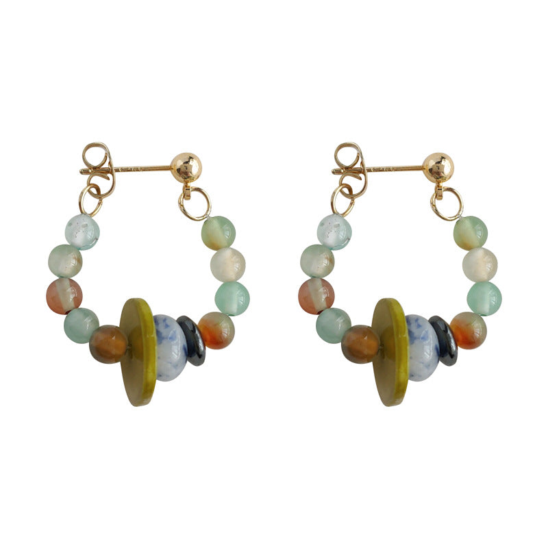 Wholesale 925 silver needle flower earrings