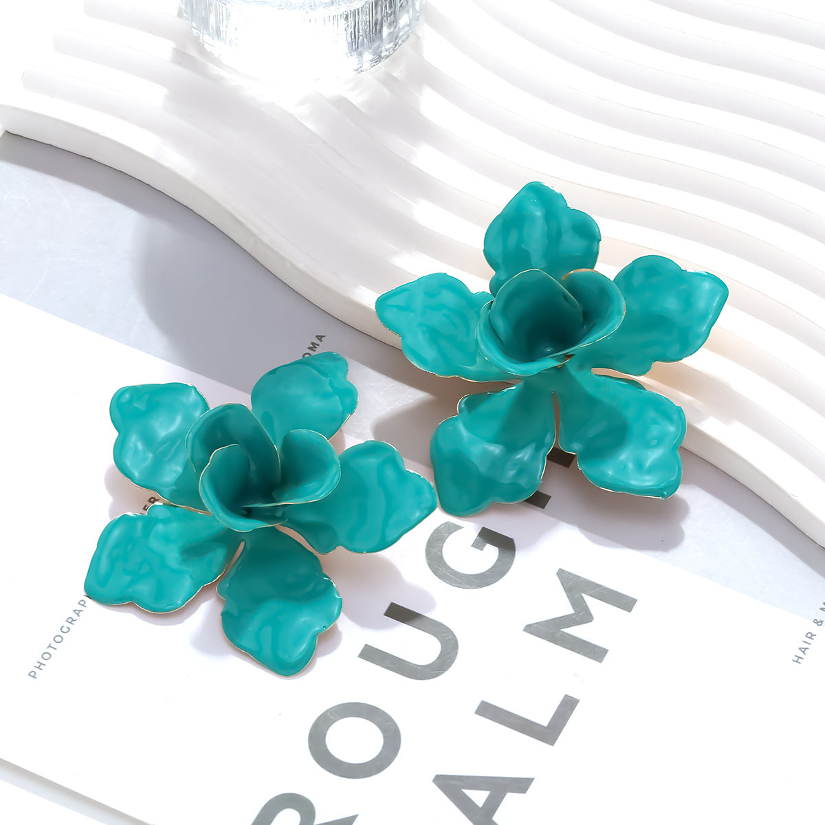 Wholesale Metal Big Flower Earring