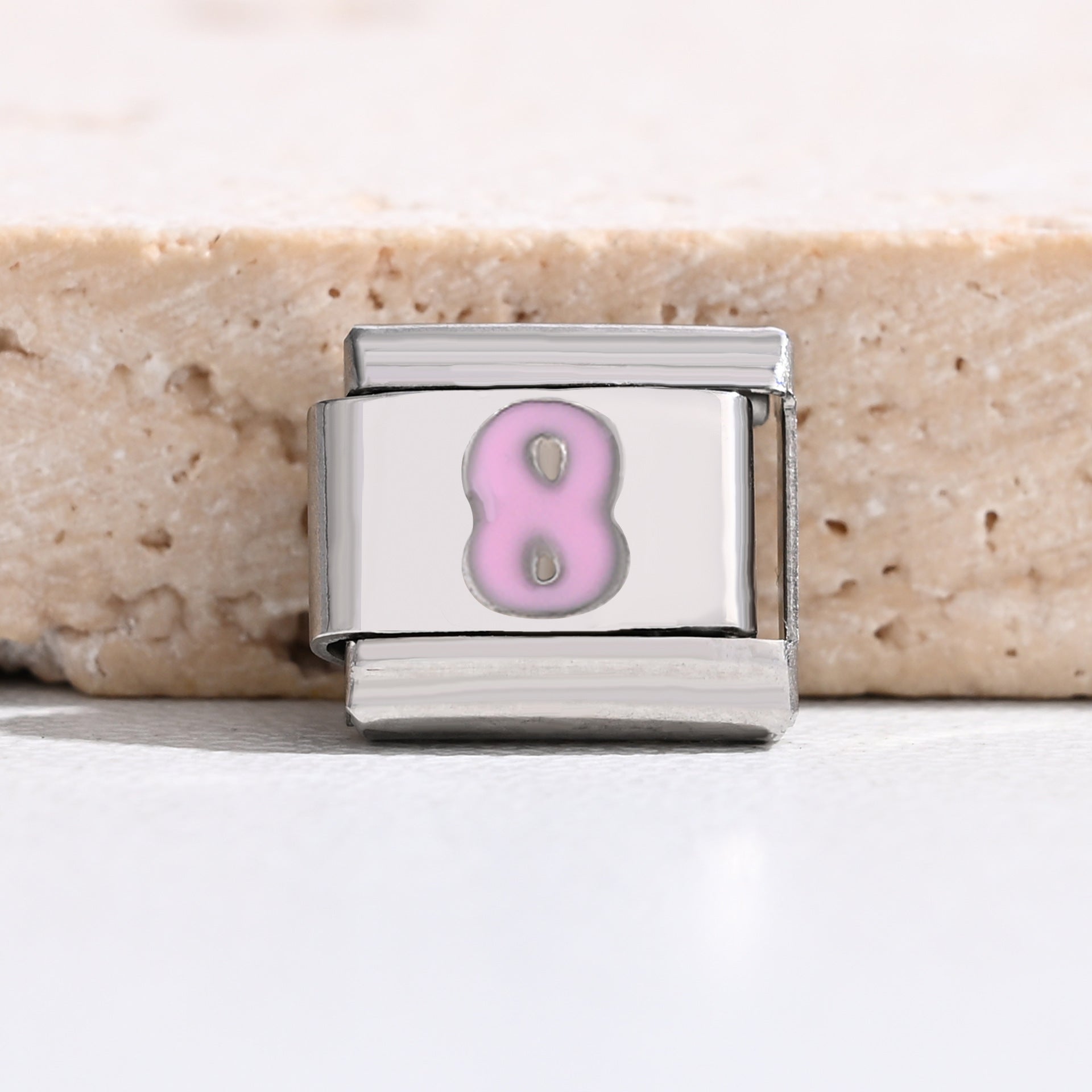 Wholesale DIY Stacking Number Charm Bracelet Set,  Stainless Steel Elastic,  Jewelry Accessory for Gift
