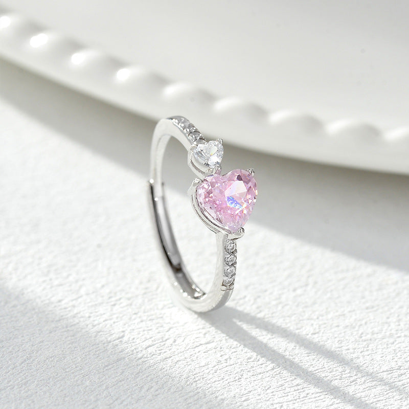 Wholesale Romantic Heartbeat Zircon Ring