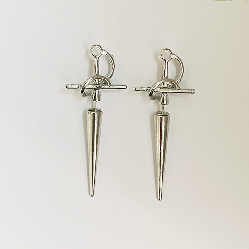Wholesale Gothic sword earrings  retro exaggerated sword earrings