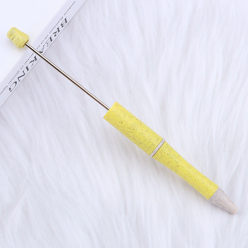 Wholesale 5pcs Beadable Pens Environmentally Friendly Wheat Straw DIY Beaded Pens ACC-PN-JinBN012