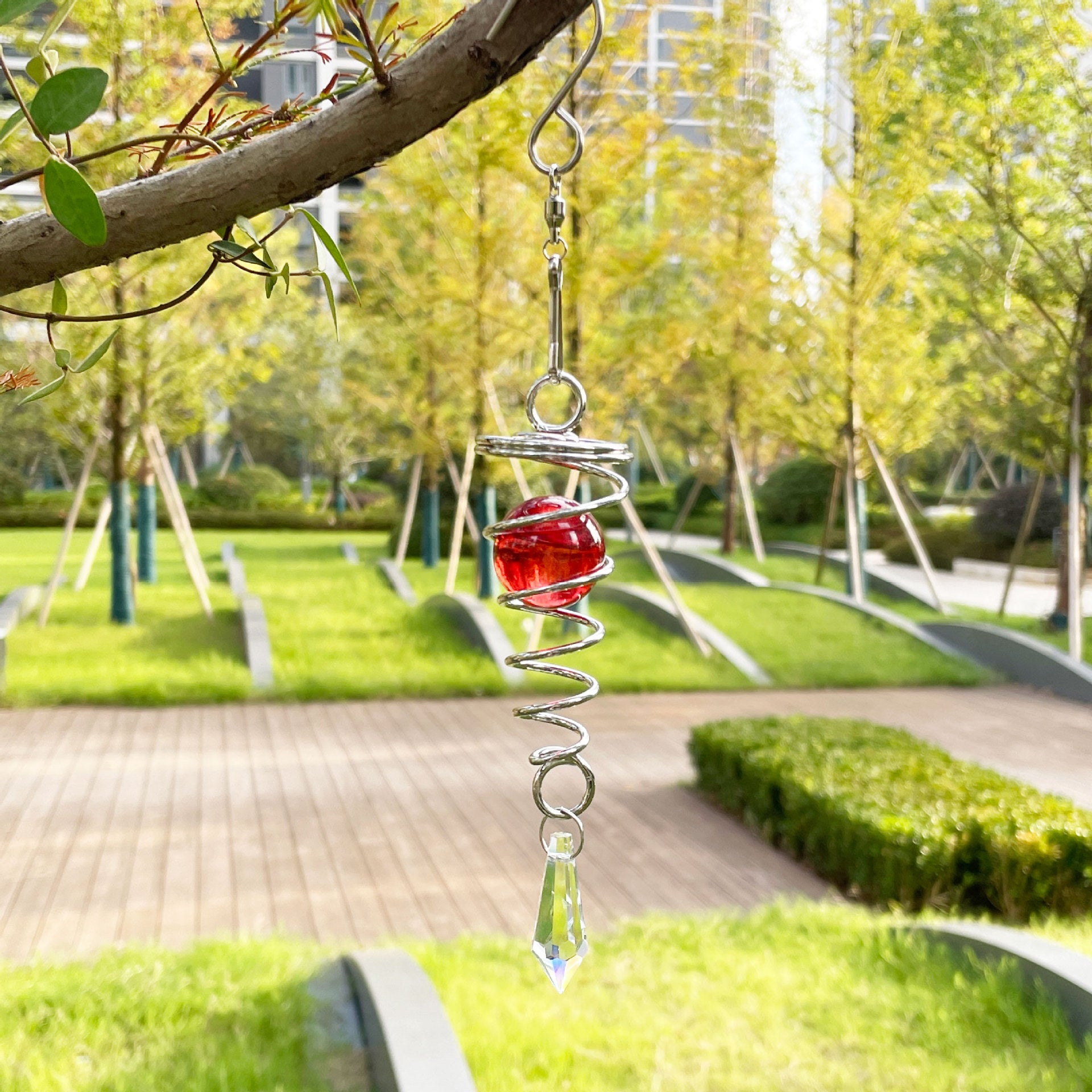 Wholesale 3D Rotating Butterfly Heart Wind Chime