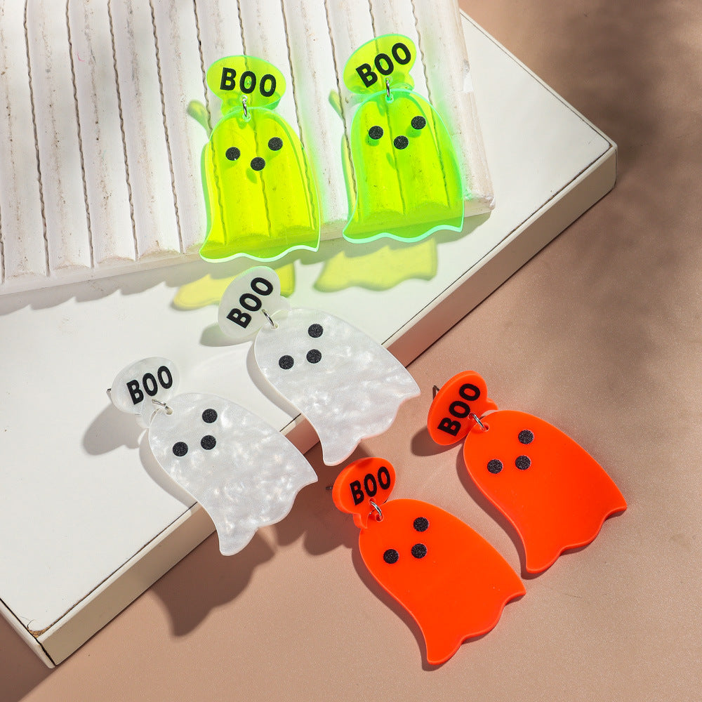 Wholesale Halloween Carnival Party Ghost Earrings Acrylic  Earrings