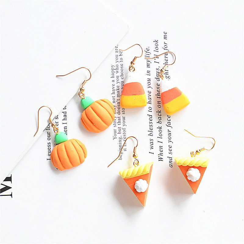 Wholesale Creative Thanksgiving Handmade Earrings  Cartoon Versatile Pastoral Style Earrings