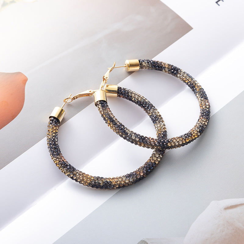 Wholesale  Independence Day gradient color earrings