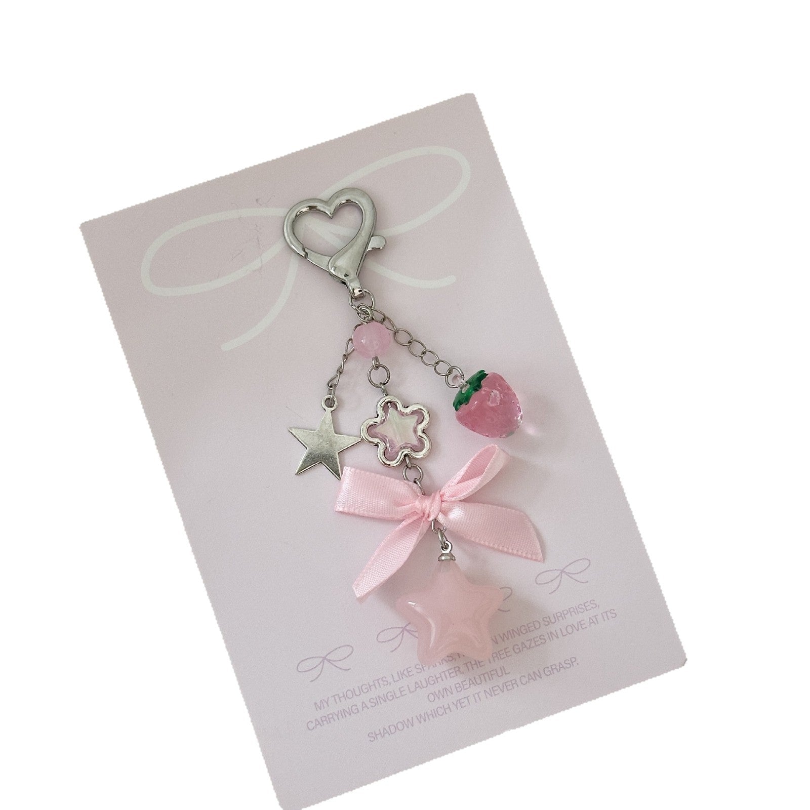 Wholesale  Flower Fat Star Beaded  Keychain