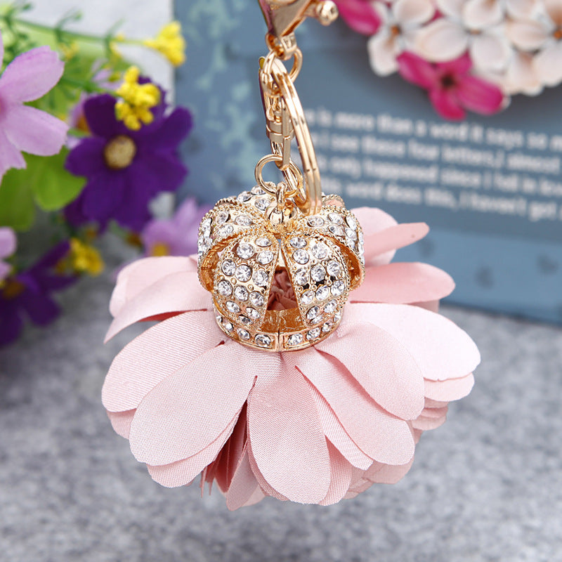 Wholesale Flower Zinc Alloy Keychain ACC-KC-RuiYuan001