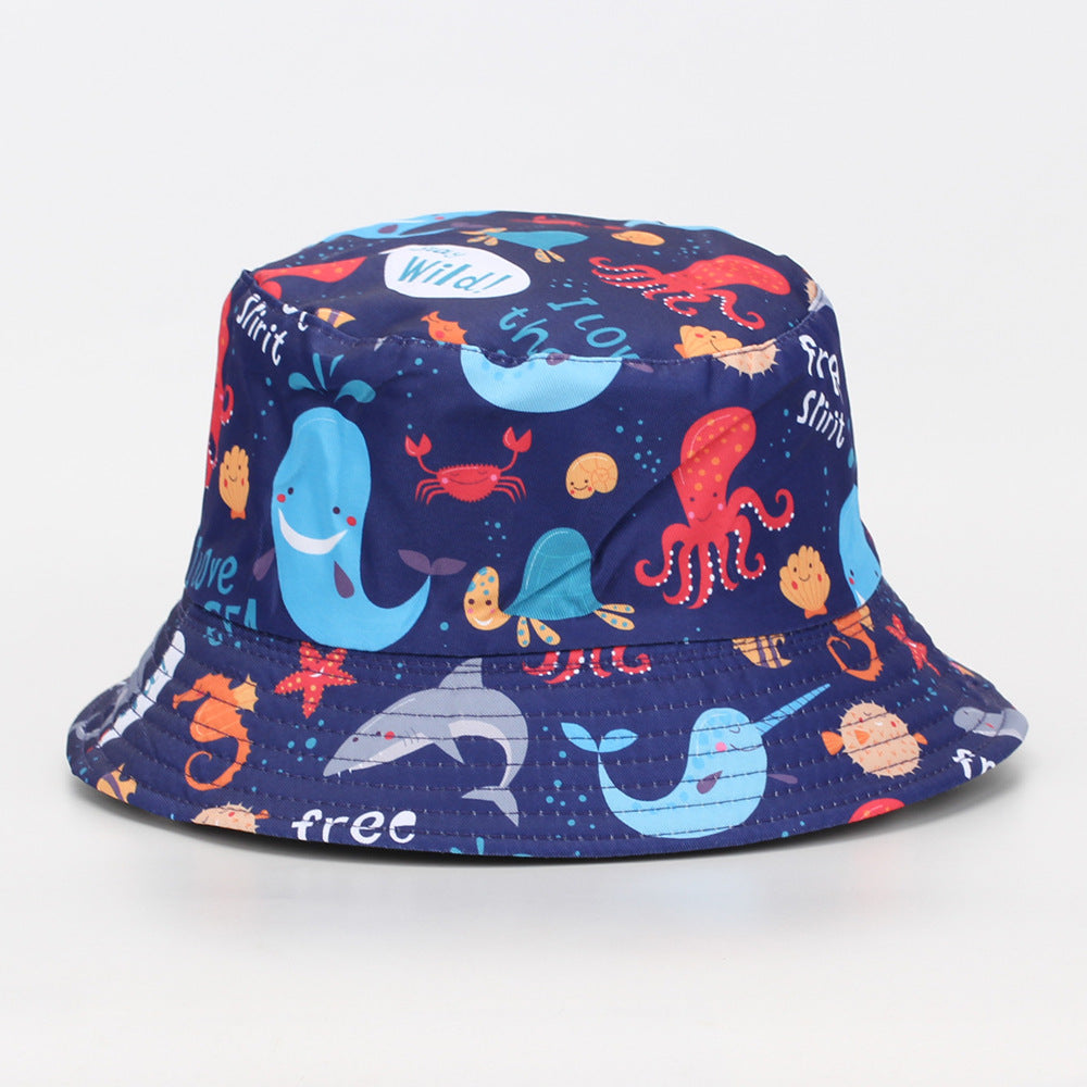 Wholesale  Animal Dinosaur Print Pattern Fisherman Hat Bucket Hat