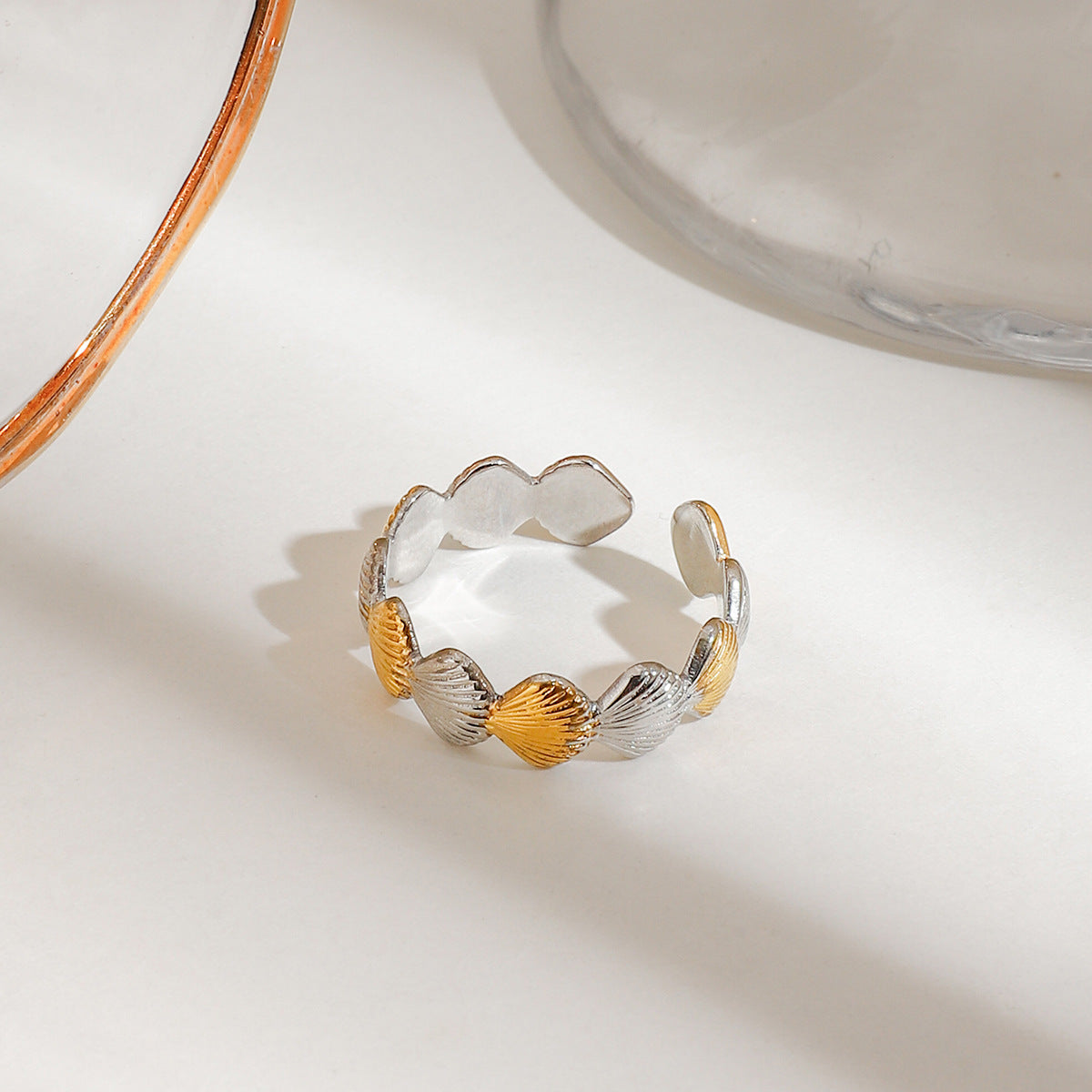 Wholesale 18k gold stainless steel ring