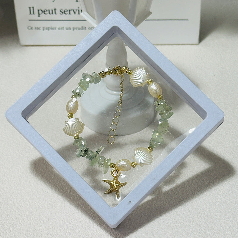 Wholesale  natural crystal irregular gravel bracelet