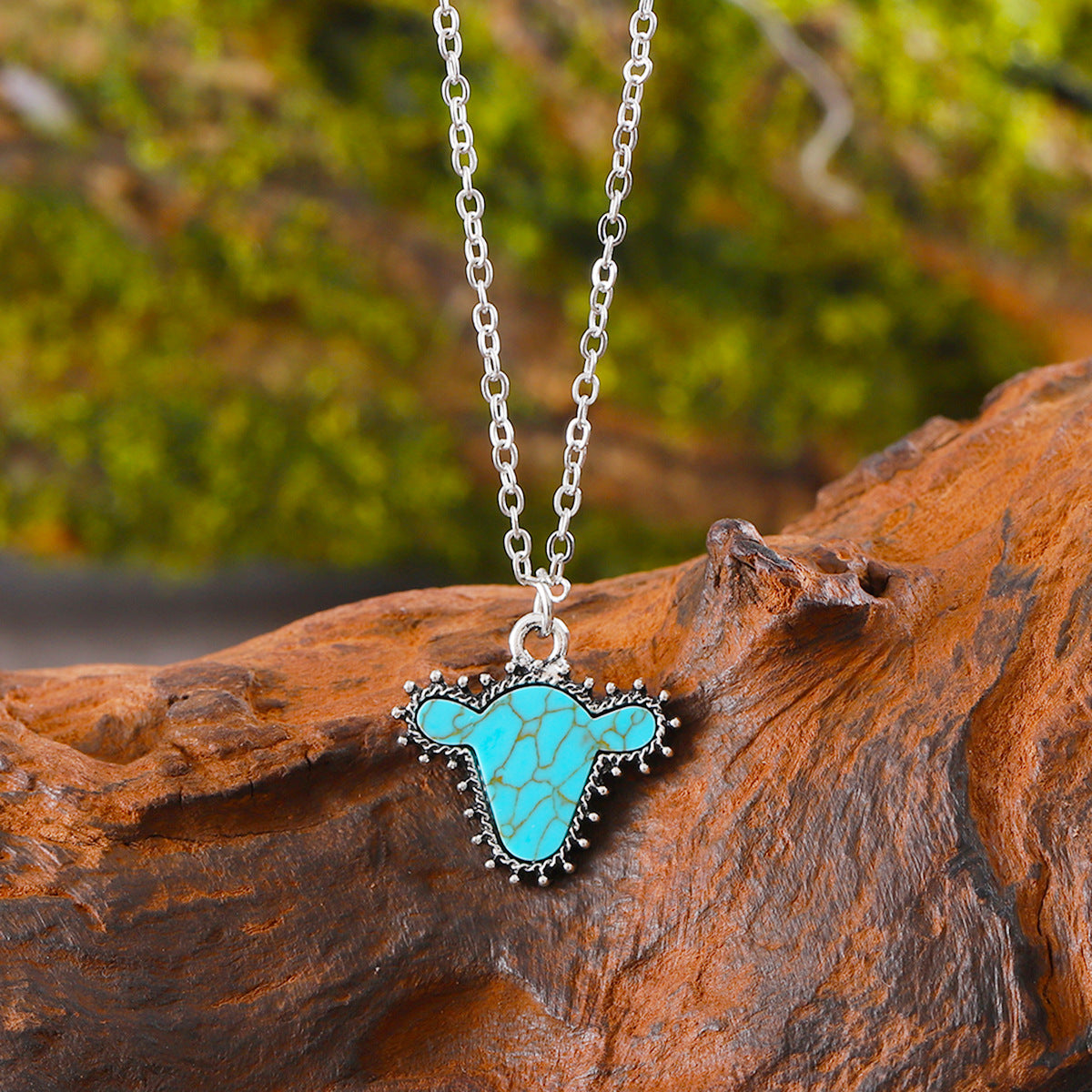 Wholesale Cactus Star Bull Head Heart Turquoise Earrings Necklace Set