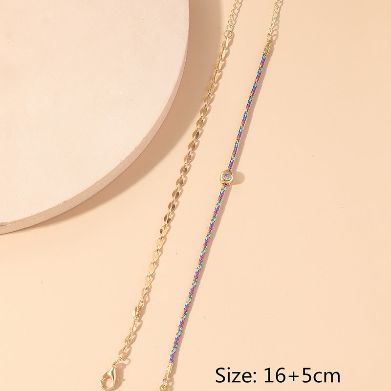 Wholesale zircon lip chain small fragrance Lady Love bracelet