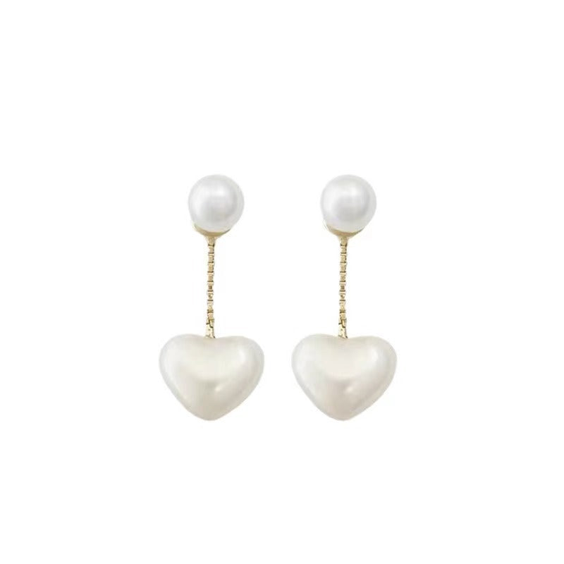 Wholesale S925 Silver Needle Heart Pearl Earrings ACC-ES-ZhiShifang003