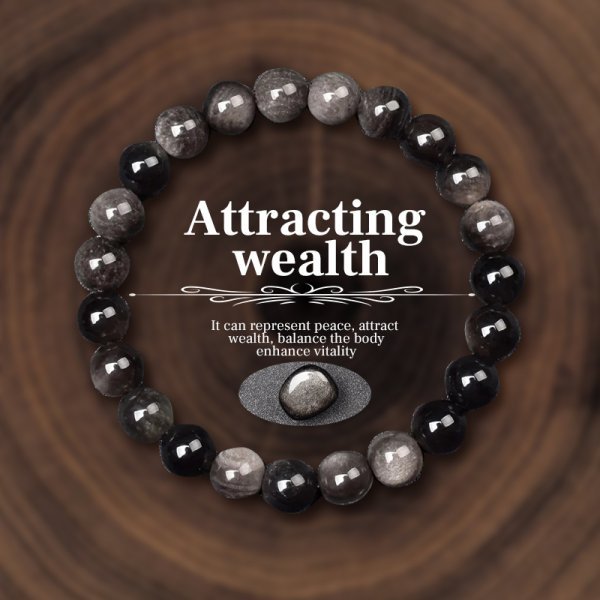 Wholesale  amethyst tiger eye elastic stone bracelet