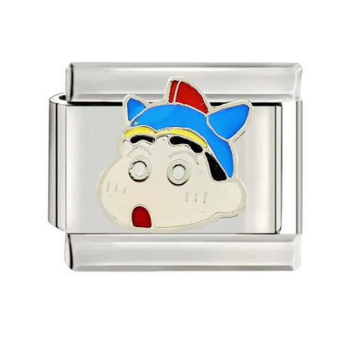 Wholesale 9mm Italian Charm Starter Bracelets DIY square Single Section Creative Stainless Steel Composable Bracelet