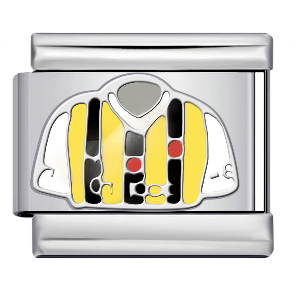 Wholesale 9mm Italian Charm Starter Bracelets DIY square Single Section Creative Stainless Steel Composable Bracelet