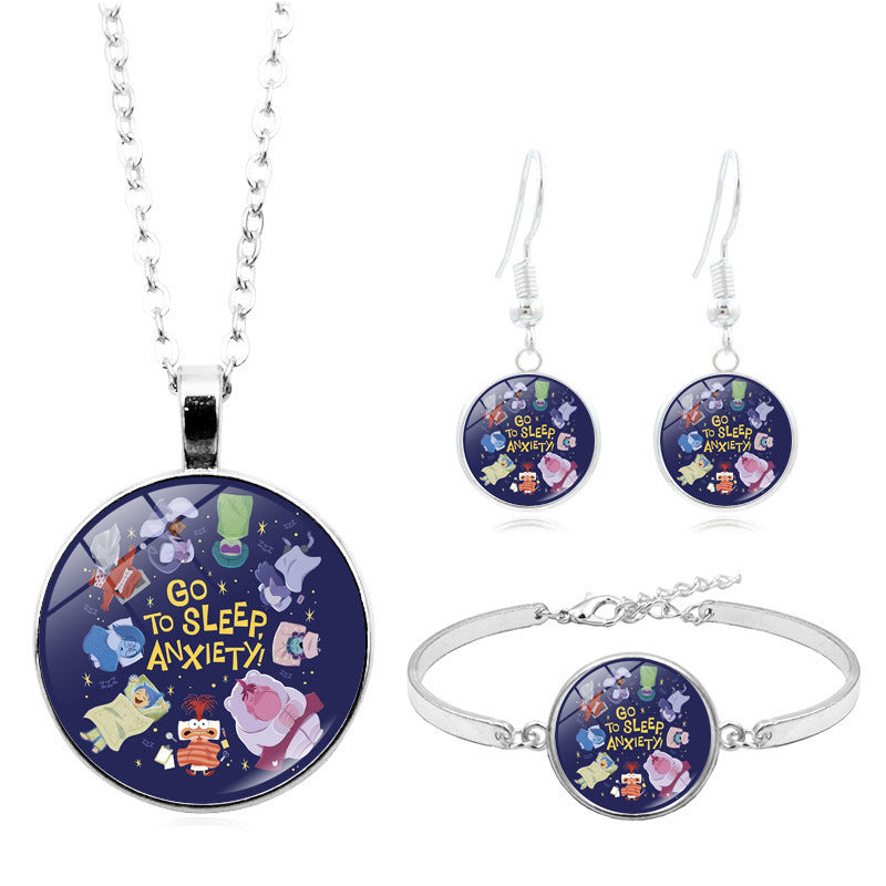 Wholesale Cartoon Cute Alloy Necklaces Bracelet Earrings Set ACCVIP-NE-HengX001