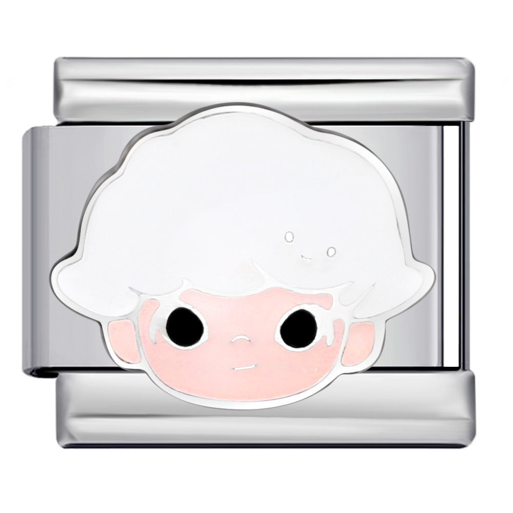 Pulsera de encanto italiano de 5 piezas al por mayor de 9 mm empalme de bricolaje lindo pulsera compuesta de acero inoxidable creativo