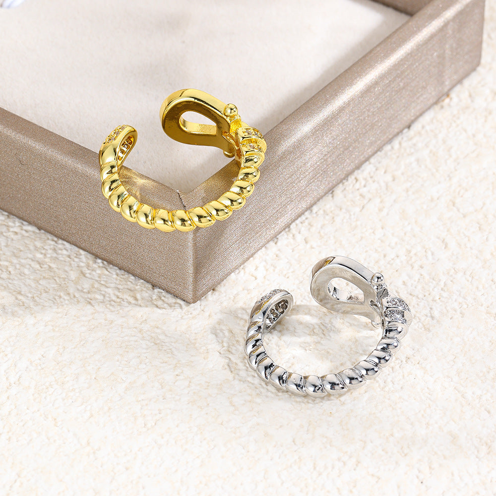 Wholesale Baroque horseshoe belt buckle adjustment ring