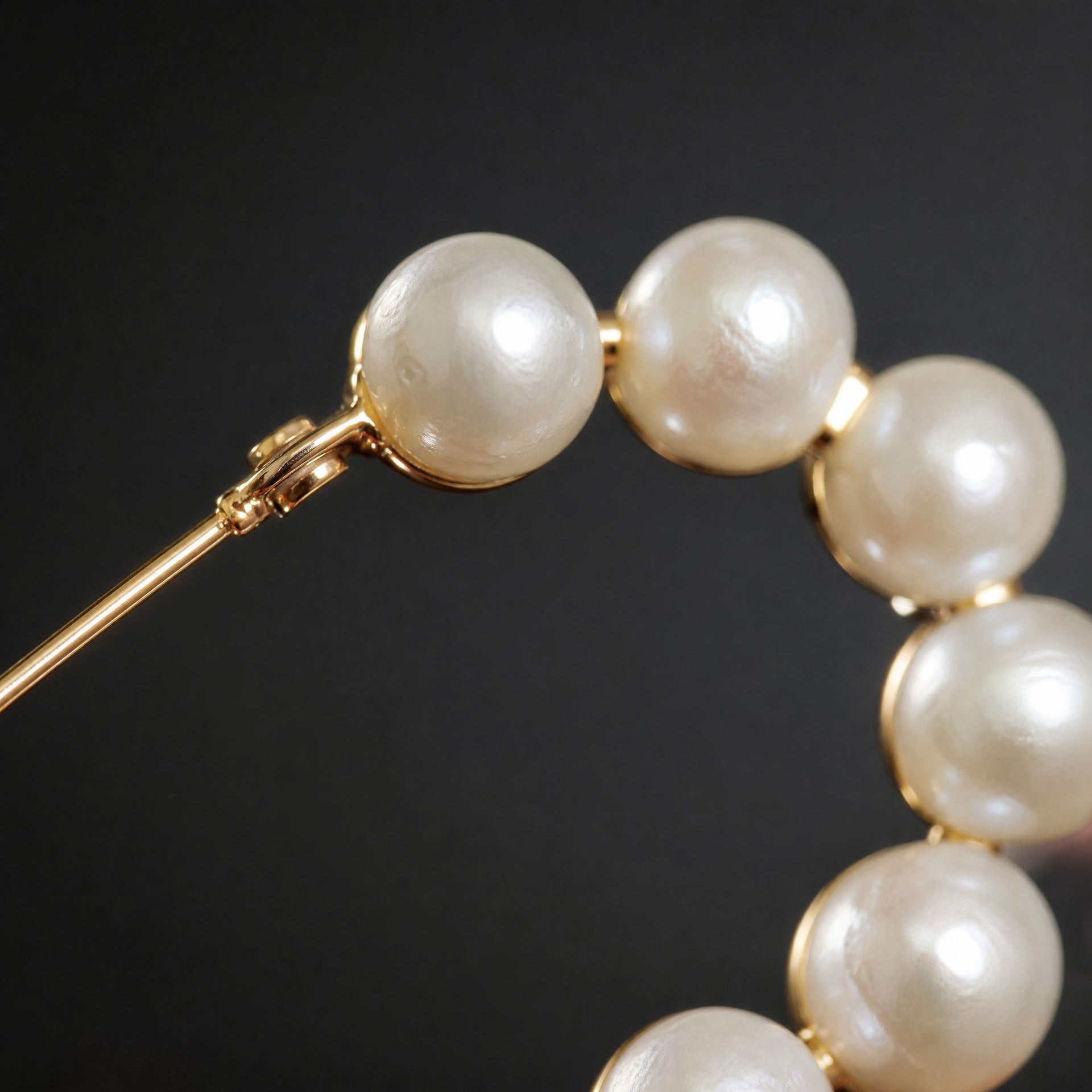 Wholesale French Retro Large Pearl Earrings,  Vintage Chic Women' s Stud Earrings,  Stainless Steel Plated Fashion Jewelry Accessory,  Everyday Party Wear