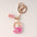 Wholesale  Resin Glue English Numbers Pink Tassel Rose Red Gold Foil Keychain