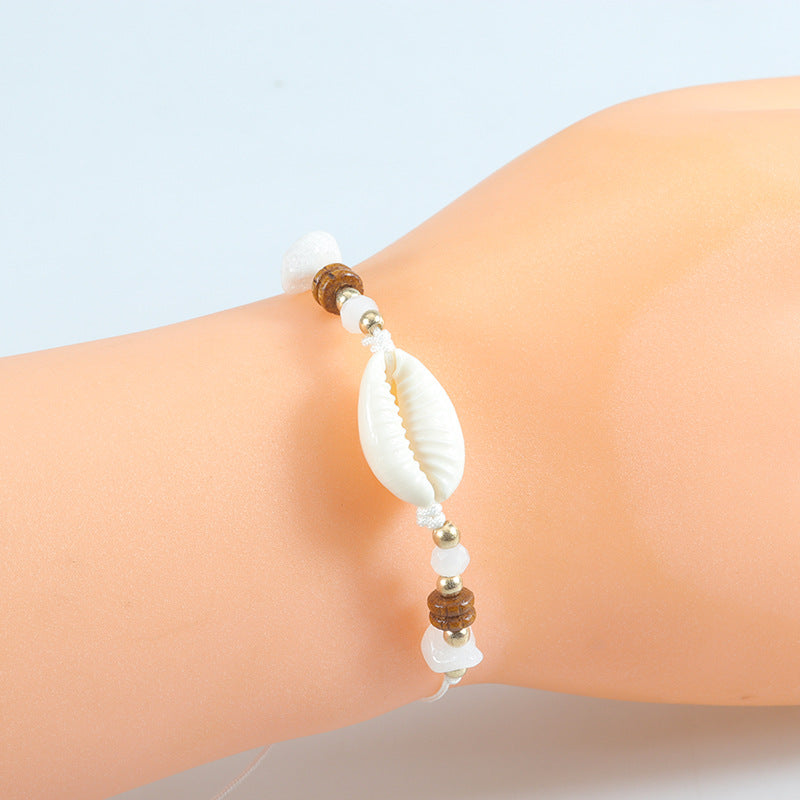 Wholesale  shell gravel bracelet ocean beach bracelet