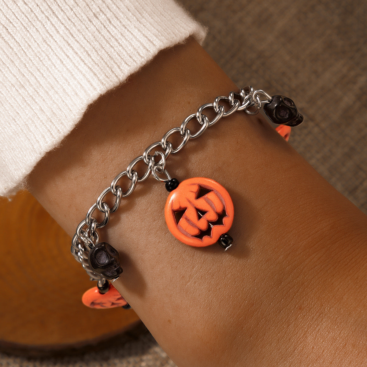 Wholesale  oil drop pumpkin anklet