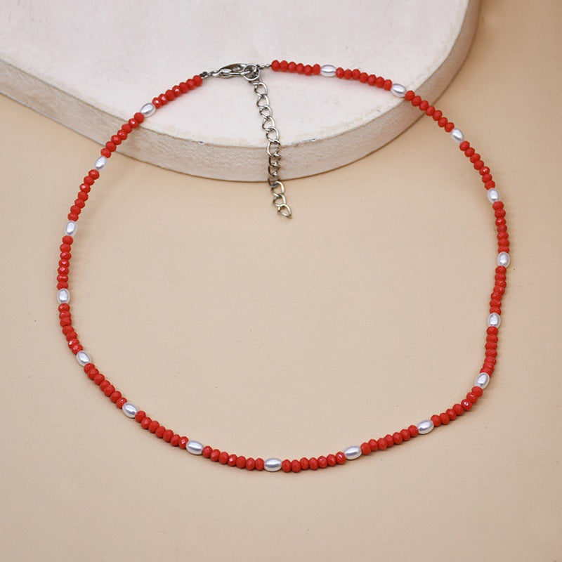Wholesale multi-layer color crystal necklace