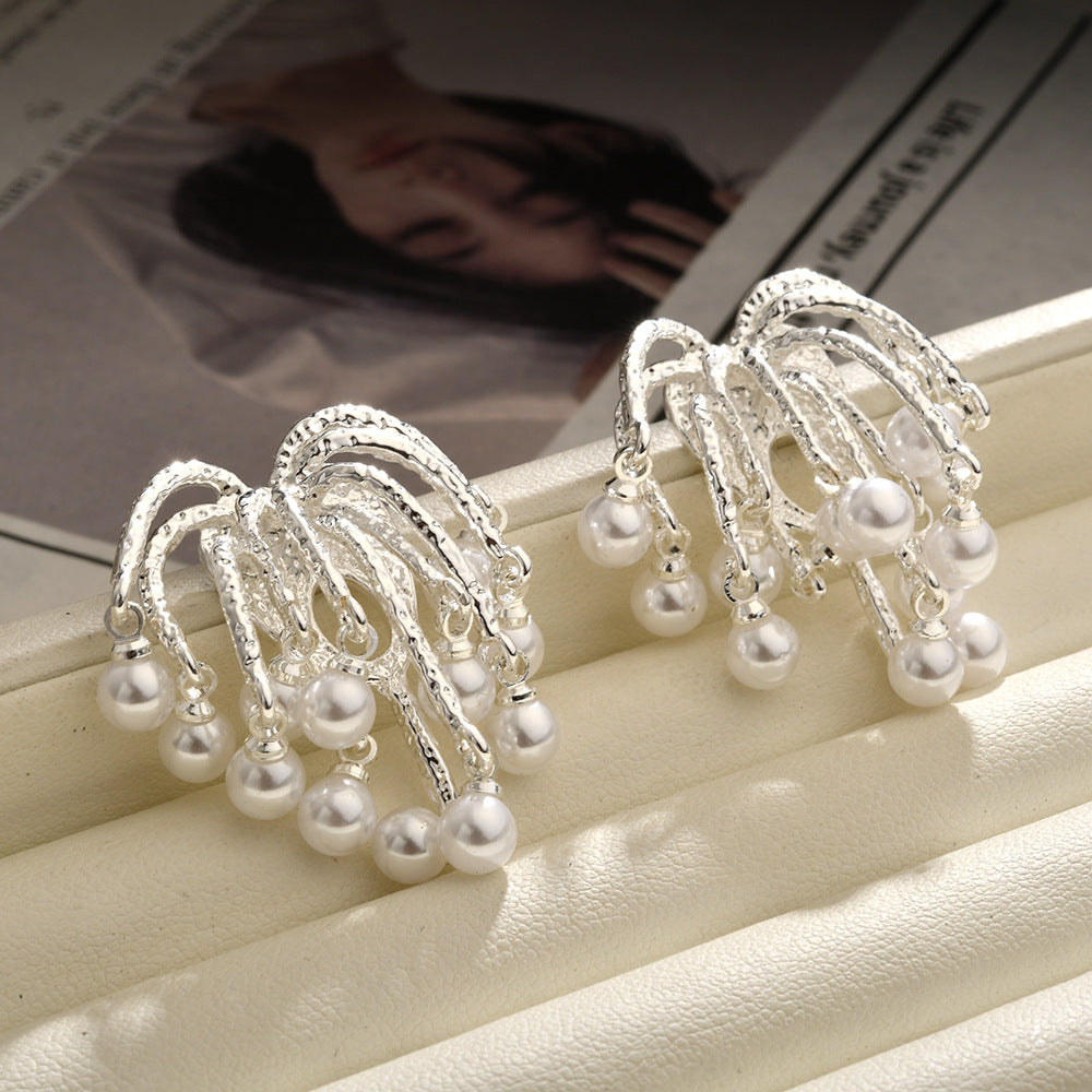 Wholesale Gorgeous Fireworks Pearl Tassel Earrings