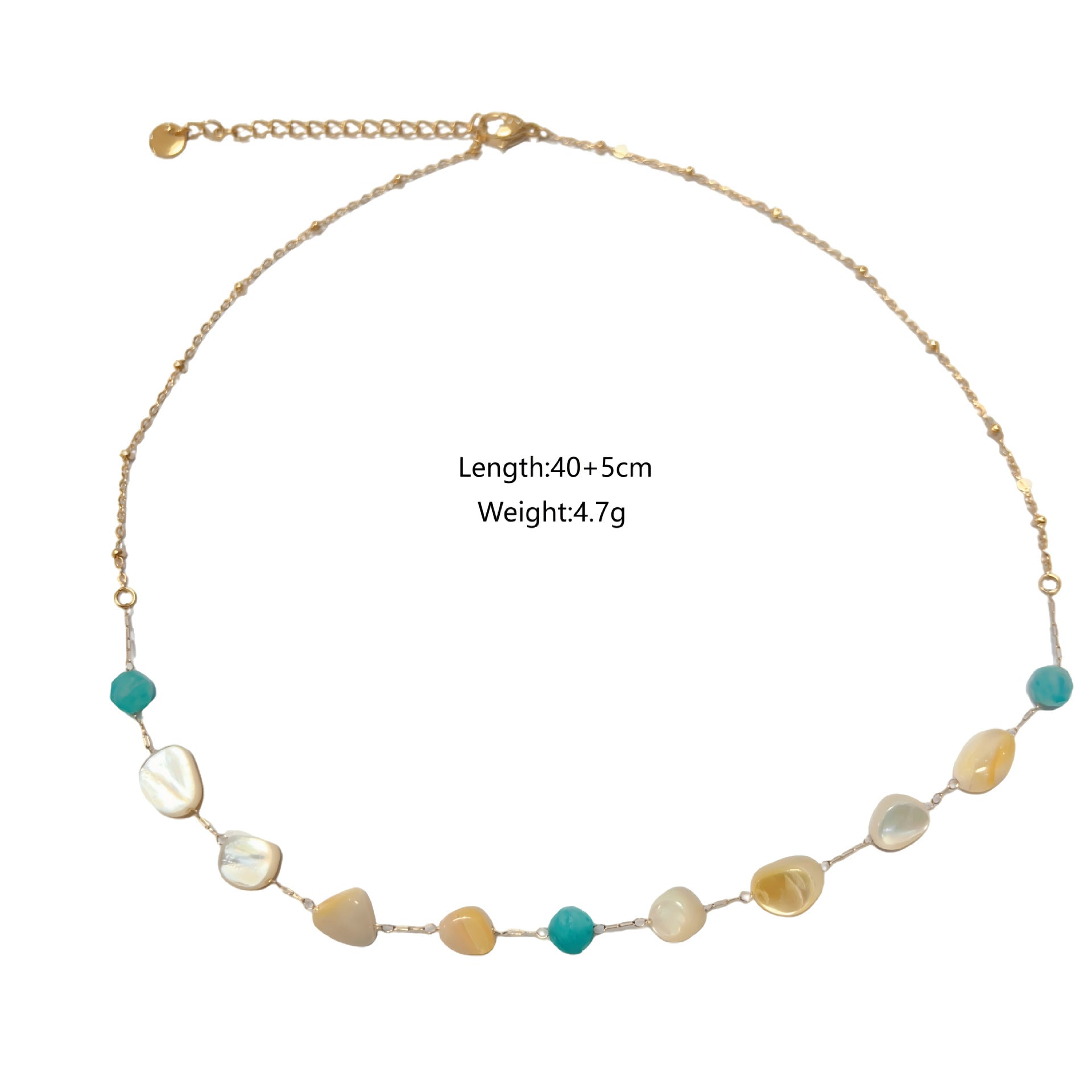 Wholesale Stainless steel Natural Stone Beaded Necklace Devil's Eye  Necklace