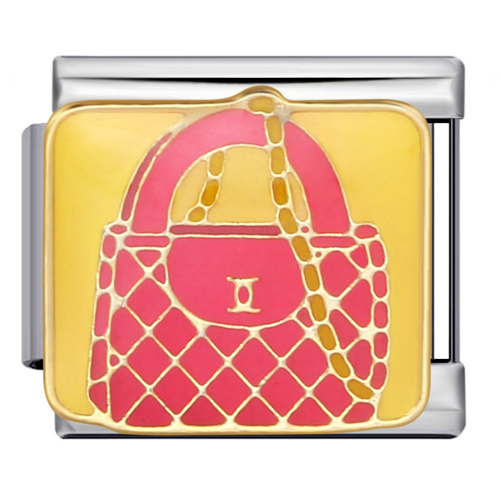 Wholesale Italian Charm Bracelet 9mm DIY Splicing Removable Exquisite Bag Stainless Steel Composable Bracelet