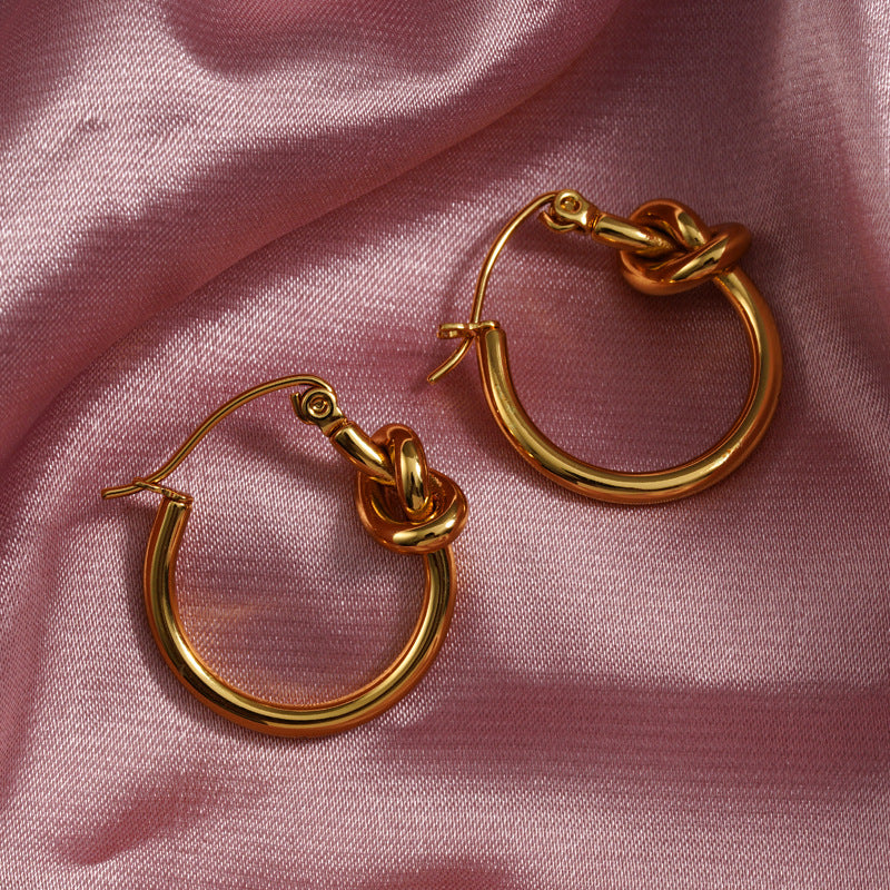 Boucles d'oreilles en acier inoxydable rondes en gros